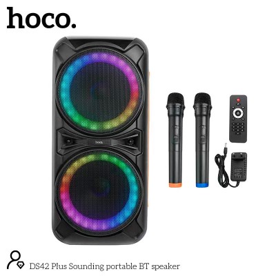 Акустика-караоке Hoco Sounding BT speaker DS42 plus |BT5.0, TWS, AUX/USB/TF/FM, 30W|
