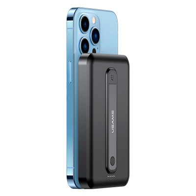 УМБ USAMS Magnetic Wireless10000mAh US-CD173 PB64 |1USB/1Type-C/1Lightning, 20W/3A, PD/QC|