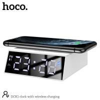 Настільні LED смарт-годинник with Qi Charger HOCO DCK1 |Alarm/Watch/Qi Charger, 10W| Настільні LED смарт-годинник with Qi Charger HOCO DCK1 |Alarm/Watch/Qi Charger, 10W|