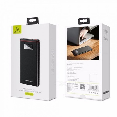 УМБ USAMS with display US-CD62 PB6 10000mAh |1USB+Type-C, PD, QC3.0, 3A|