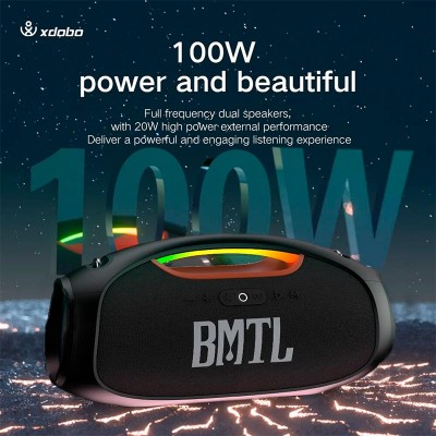 Акустика XDOBO BMTL BOOM IPX6 |BT5.3, TWS, AUX/USB, 100W, TWS,EQ, 10h|