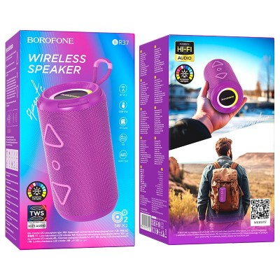 Акустика Borofone Noble sports BT speaker BR37 |BT5.3, USB/TF/FM/AUX, TWS, 5Wx2, 2h|