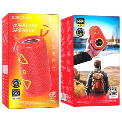 Акустика Borofone Noble sports BT speaker BR37 |BT5.3, USB/TF/FM/AUX, TWS, 5Wx2, 2h|