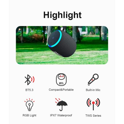 Акустика XDOBO BMTL Rainbow IPX7 |BT5.3, TWS, AUX, 15W, TWS,10h|