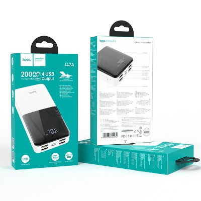 УМБ Hoco with digital display High Power J42A 20000mAh |4USB/1Type-C, 2A|