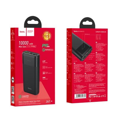 УМБ Hoco Companion Fully Compatible 10000mah J61 |2USB/1Type-C, PD/QC, 3A|