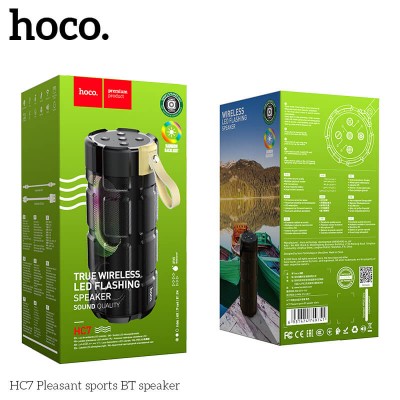 Акустика HOCO pleasant LED sports BT speaker IPX5 HC7 |BT5.0, TWS, FM, TF, USB|