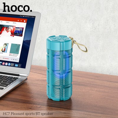 Акустика HOCO pleasant LED sports BT speaker IPX5 HC7 |BT5.0, TWS, FM, TF, USB|