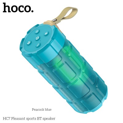 Акустика HOCO pleasant LED sports BT speaker IPX5 HC7 |BT5.0, TWS, FM, TF, USB|