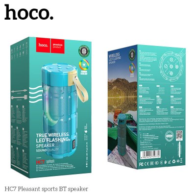 Акустика HOCO pleasant LED sports BT speaker IPX5 HC7 |BT5.0, TWS, FM, TF, USB|