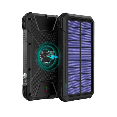 УМБ Solar power bank 20000mAh PN-W12 IPX4 |2USB/Type-C, 18W/3A, PD/QC, Qi|