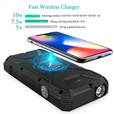 УМБ Solar power bank 20000mAh PN-W12 IPX4 |2USB/Type-C, 18W/3A, PD/QC, Qi|
