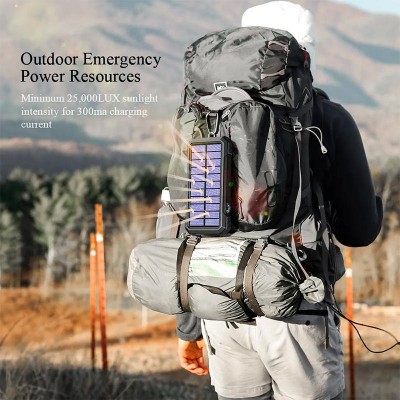 УМБ Solar power bank 20000mAh PN-W12 IPX4 |2USB/Type-C, 18W/3A, PD/QC, Qi|