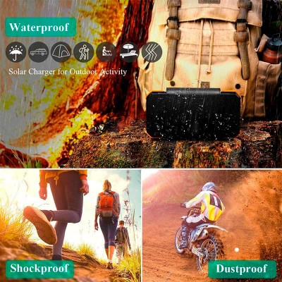 УМБ Solar power bank with 32pcs camping LED 20000mAh PN-W12Pro IPX4 |2USB/Type-C, 18W/3A, PD/QC|