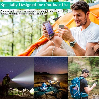 УМБ Solar power bank with LED light 20000mAh PN-W20S IPX4 |2USB/Type-C, 18W/3A, PD/QC, Qi|