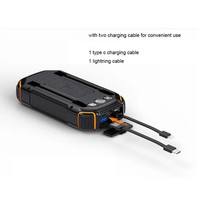 УМБ Solar power bank 20000mAh PN-W23 IPX4 |2USB/Type-C/lightning, 15W/3A, Qi|