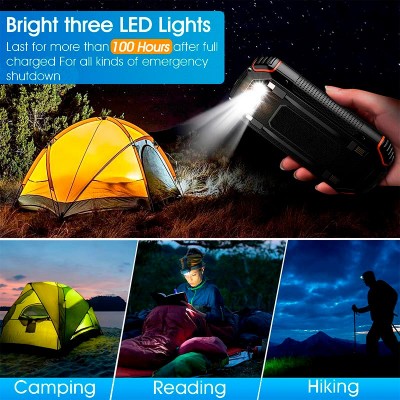 УМБ Solar power bank 20000mAh PN-W23 IPX4 |2USB/Type-C/lightning, 15W/3A, Qi|