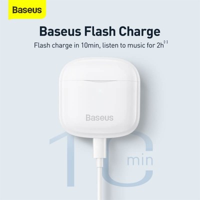 Навушники Bluetooth BASEUS True Wireless Earphones Bowie E3 IP64 |BT5.0, 35/300mAh, 5H, Location, OTA| (NGTW080001)
