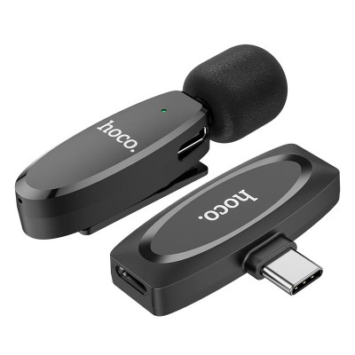 Мікрофон Hoco Type-C Crystal Lavalier wireless digital microphone L15 |2.4G, 15M|