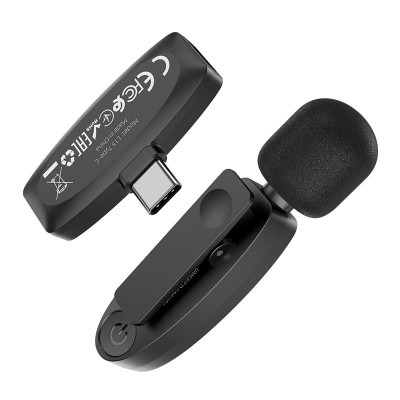 Мікрофон Hoco Type-C Crystal Lavalier wireless digital microphone L15 |2.4G, 15M|