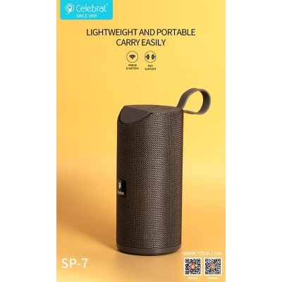 Акустика CELEBRAT TWS SP-7 |AUX/USB/TF/FM/BT5.0, 5W, 360°|