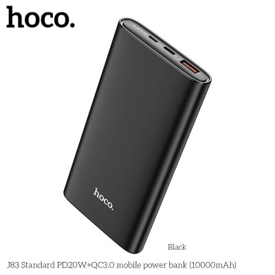 УМБ HOCO Standard mobile power bank J83 10000mah |1USB/1Type-C, 20W, 3A, QC/PD|