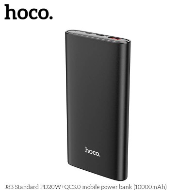 УМБ HOCO Standard mobile power bank J83 10000mah |1USB/1Type-C, 20W, 3A, QC/PD|