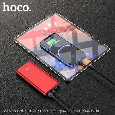 УМБ HOCO Standard mobile power bank J83 10000mah |1USB/1Type-C, 20W, 3A, QC/PD|