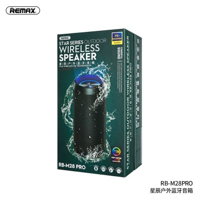 Акустика REMAX Star Series RGB Outdoor Wireless Speaker RB-M28 PRO IPX7 |BT5.0,8Wx2, TWS, AUX/TF, DSP, 8h|