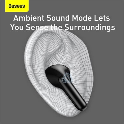 Навушники Bluetooth BASEUS SIMU ANC True Wireless Earphone S1 |BT5.1, 40/380mAh, 4.5/24Hours| (NGS1-02)
