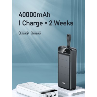 УМБ REMAX Leader Series Fast Chaging Power Bank RPP - 184 40000mAh |3USB/Type-C/Lightning, 2.1A|