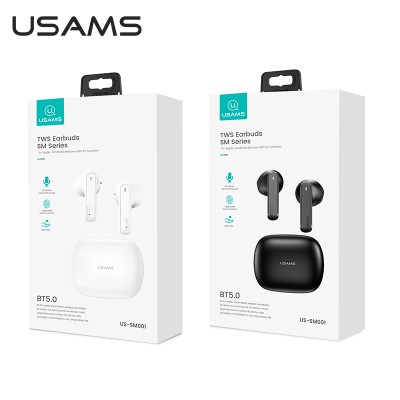 Навушники bluetooth USAMS TWS Earbuds SM Series US-SM001 |BT5.0, 30/320mAh, 3h|