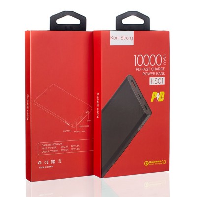 УМБ Koni Strong KS01 10000mAh |PD/QC3.0, 3A, 1Type-C/1USB|