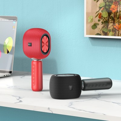 Караоке мікрофон HOCO Cool Hi k song microphone BK8 |BT5.0, TWS, AUX/TF, DSP, 5W, 6-8h|