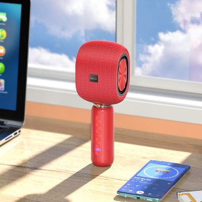 Караоке мікрофон HOCO Cool Hi k song microphone BK8 |BT5.0, TWS, AUX/TF, DSP, 5W, 6-8h|