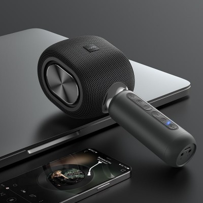 Караоке мікрофон HOCO Cool Hi k song microphone BK8 |BT5.0, TWS, AUX/TF, DSP, 5W, 6-8h|