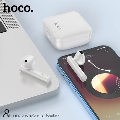 Навушники Bluetooth Hoco True wireless BT headset DES12 |BT5.0, 30/350mAh, 2.5-3h|