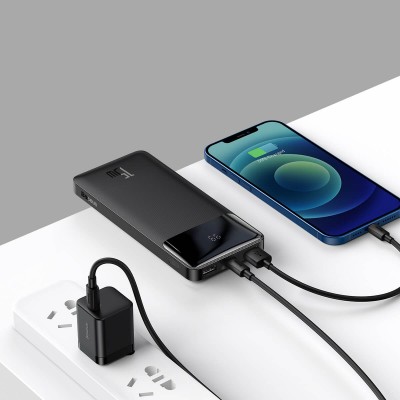 УМБ BASEUS Bipow Digital Display Power bank 10000mAh |2USB/1Type-C, 3A/15W, QC| (PPDML-I02)