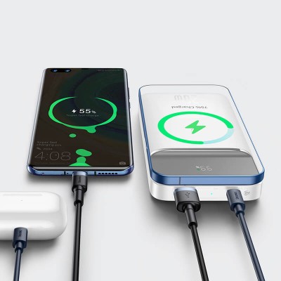 УМБ BASEUS Magnetic wireless quick charging power bank 10000mAh |1USB/1Type-C, 3A, 20W| (PPMT-02)