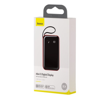 УМБ BASEUS Mini S Digital Display 10000mah (With Type - C cable) |3A, 15W, 1USB/1Lightning/1Type-C| (PPXF-A09)