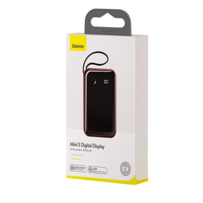 УМБ BASEUS Mini S Digital Display 10000mah (With Lightning cable) |3A, 15W, 1USB/1Lightning/1Type-C| (PPXF-E09)