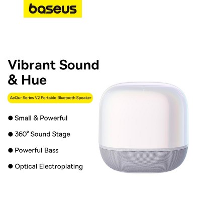 Акустика Baseus Aequr V2 Wireless Speaker Moon |BT5.0, 3EQ, 30h, TWS|