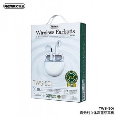 Навушники Bluetooth REMAX True Wirelss Stereo Earbuds TWS-50i |BT5.1, 25/250mAh, 4h|