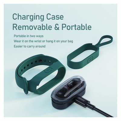 Навушники Bluetooth Remax Wristband Wireless Earbuds TWS-15 |BT5.0, 28/250mAh, 3h|
