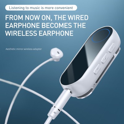 Адаптер для навушників BASEUS Audio Converter Wireless BA02 |BT5.0, 120mAh|