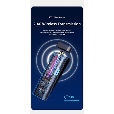 Мікрофон USAMS ENC Noise Reduction 2.4 G Wireless Lavalier Microphone US-ZB247 |40m, 170h, 55/1200mAh, Type-C/Lightning|