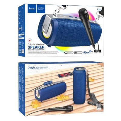 Акустика-караоке HOCO Gallant outdoor TWS BT speaker bs55 |BT5.3, AUX/FM/USB/TF, 2.5h|