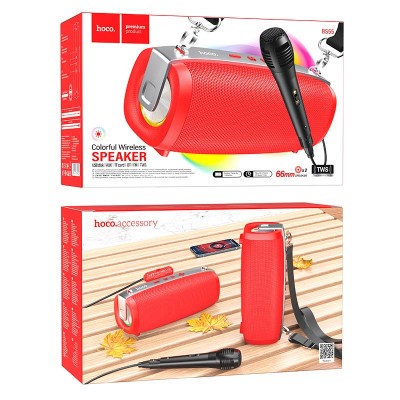 Акустика-караоке HOCO Gallant outdoor TWS BT speaker bs55 |BT5.3, AUX/FM/USB/TF, 2.5h|