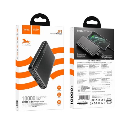 УМБ Hoco power bank J91 10000mah |2USB/Type-C, 2.1A|