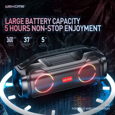 Акустика WK RGB Outdoor Bluetooth Speaker D28 |40W, BT5.0, TWS, 5-8h|